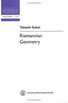 Hardcover Riemannian Geometry (Translations of Mathermatical Monographs) Pub American Math Soc. Book