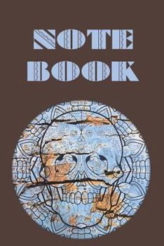 Notebook : Sugar Skull , Day of the Dead , Composition Book . Cornell Notes - 150 Pages , 6 X 9 , Cream , Blue Brown Distressed Sugar Skull