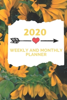 Paperback 2020 Planner Weekly and Monthly + Notes Page: Jan 1, 2020 to Dec 31, 2020 - 365 Days of 2020: Floral Yellow Cover (2020 Planner) 6"x9" Book