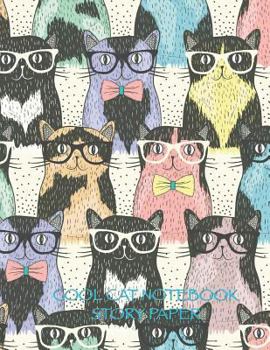 Paperback Cool Cat Notebook Story Paper: 8.5 x 11 inches, 150 pages Book