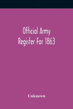 Paperback Official Army Register For 1863 Book