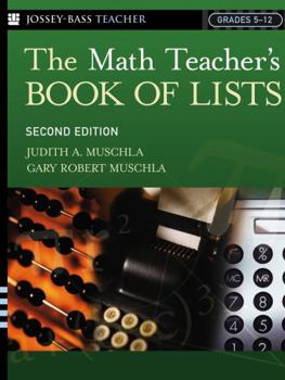 Paperback The Math Teacher's Book of Lists Book