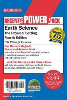 Paperback Earth Science Power Pack (Barron's Regents NY) Book