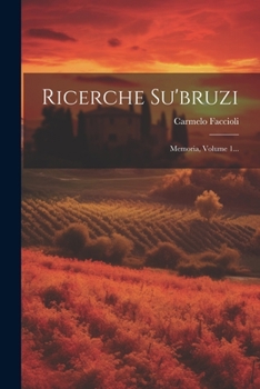 Paperback Ricerche Su'bruzi: Memoria, Volume 1... [Italian] Book