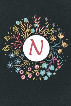 N: Initial Monogram Notebook N, N Monogram Journal N, N Monogram Notepad N, 100 Pages with Glossy Cover