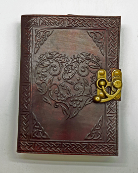 Hardcover Celtic Heart/Tree of Life Leather Journal Book