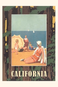 Paperback Vintage Journal California Travel Poster Book