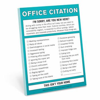 Mass Market Paperback Knock Knock Office Citation Nifty Note, Checklist Memo Pad, 4 x 5.25-inches Book