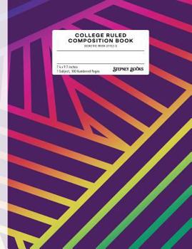 Paperback College Ruled Composition Book: Geometric Prism (Style C), Numbered Pages Book