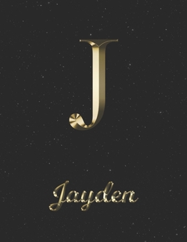 Paperback Jayden: 1 Year Daily Planner (12 Months) - Yellow Gold Effect Letter J Initial First Name - 2020 - 2021 - 365 Pages for Planni Book