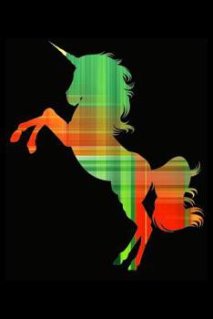 Paperback Christmas Plaid Unicorn: Blood Sugar Tracker Book