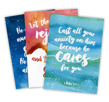 Card Book Scripture Postcards: Cast All Your Cares: Set of 6 Scripture Postcards (2 of Each Design) Book
