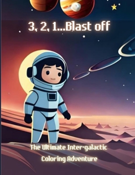 Paperback 3...2...1 Blast Off!: The Ultimate Inter-galactic Coloring Adventure [Large Print] Book