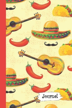 Paperback Journal: Tacos & Guitar Diary with Blank Lined Notebook Paper Book