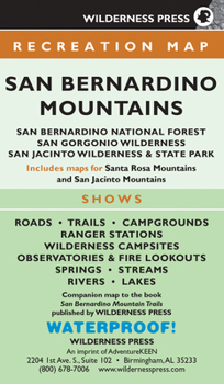 Map Map San Bernardino Mountains: San Bernardino National Forest/San Gorgonio Wilderness/San Jacinto Wilderness and State Park Book