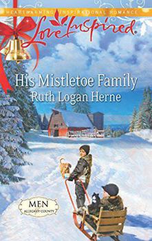 Paperback His Mistletoe Family : Men of Allegany County (Love Inspired LARGE PRINT) Book