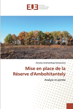 Paperback Mise en place de la Réserve d'Ambohitantely [French] Book