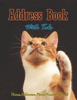 Paperback Address Book With Tabs: Address Book Big Size for Seniors with Alphabet Tabs Easy View For Note Contact, Address, Work, Email, Mobile: Large P Book