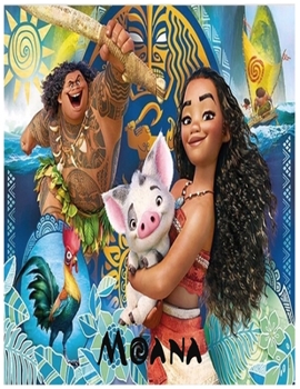 Paperback Moana: Moana coloring books for toddlers Book