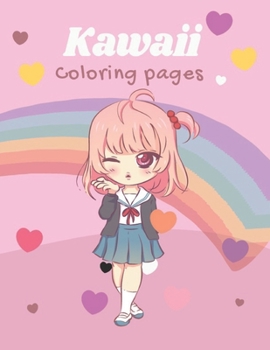 Paperback kawaii coloring pages: Kawaii Japanese Manga Drawings And Cute Anime Characters Coloring Page For Kids And Adults Book