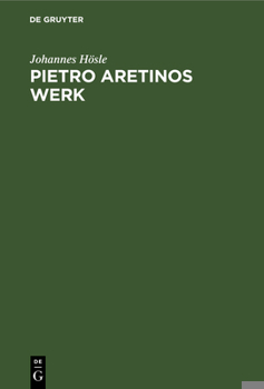 Hardcover Pietro Aretinos Werk [German] Book