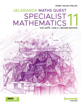 Paperback Jacaranda Maths Quest 11 Specialist Mathematics Vce Units 1 and 2 2e Learnon and Print Book