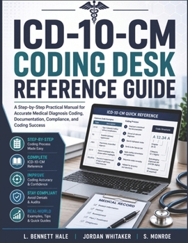 Paperback ICD-10-CM Coding Desk Reference Guide: A Step-by-Step Practical Manual for Accurate Medical Diagnosis Coding, Documentation, Compliance, and Real-World Coding Success Book