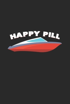 Happy pill: 6x9 Speedboat | dotgrid | dot grid paper | notebook | notes