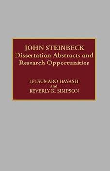 Hardcover John Steinbeck: Dissertation Abstracts and Research Opportunities Book