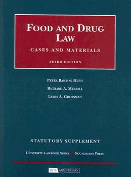 Paperback Food and Drug Law Statutory Supplement: Cases and Materials Book