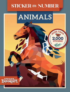 Paperback Sticker by Number Animals: Sticker Emporium Book