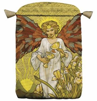 Misc. Supplies Golden Art Nouveau Tarot Satin Bag Book