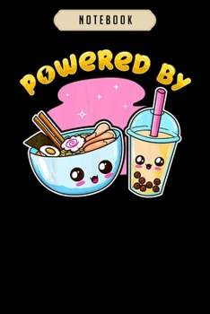 Notebook: Ramen bubble tea boba japanese noodles anime gift Notebook|6x9(100 pages)Blank Lined Journal For kids, ramen, anime, manga lovers, student, ... girls, boys, men, birthday gifts|Anime gifts