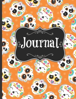 Paperback Journal: Notebook: Sugar Skull Goth Lined Journal for kids Book