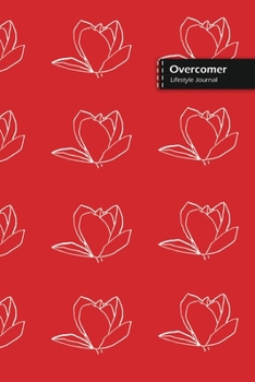 Paperback Overcomer Lifestyle Journal, Blank Write-in Notebook, Dotted Lines, Wide Ruled, Size (A5) 6 x 9 In (Red) Book