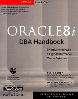 Paperback Oracle8i DBA Handbook [With CDROM] Book