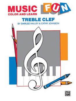 Paperback Music Fun Color and Learn: Treble Clef Book
