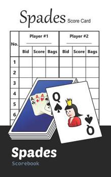 Paperback Spades Scorebook: Extra Small Size 5" x 8" Book