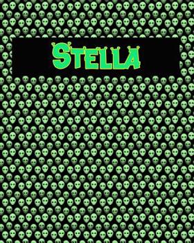 Paperback 120 Page Handwriting Practice Book with Green Alien Cover Stella: Primary Grades Handwriting Book