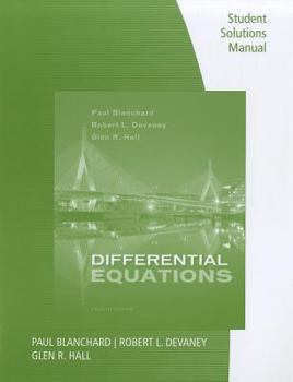 Paperback Differential Equations, Student Solutions Manual Book