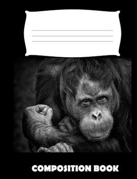Paperback Composition Book: Chimpanzee Composition Notebook Wide Ruled Book