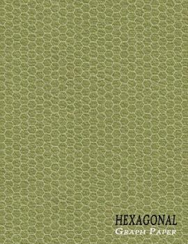 Paperback Hexagonal Graph Paper Notebook: Organic Chemistry Small 1/4 Inch Hexes - Textured Green Book