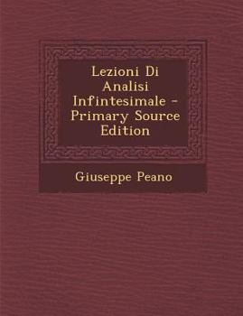 Paperback Lezioni Di Analisi Infintesimale [Italian] Book