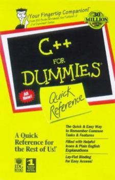 Spiral-bound C++ for Dummies Quick Reference Book