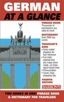 Paperback German at a Glance: Phrase Book & Dictionary for Traveleres Book