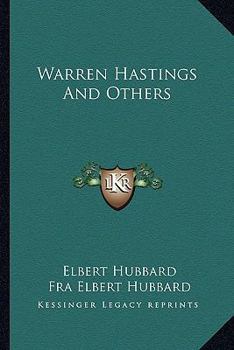 Paperback Warren Hastings And Others Book