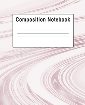 Paperback Composition Notebook: Sparkles Faux Swirl Light Pink Book