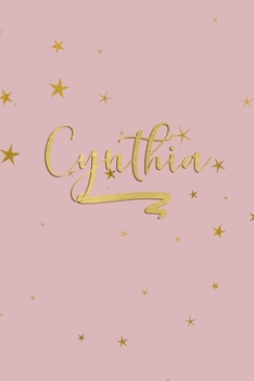 Paperback Cynthia: Personalized Journal to Write In - Rose Gold Line Journal Book