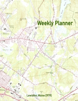Weekly Planner: Lewiston, Maine (1979): Vintage Topo Map Cover