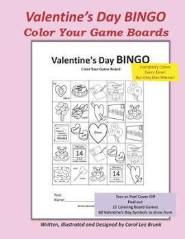 Paperback Valentine's Day Bingo: Color Your Game Boards Book